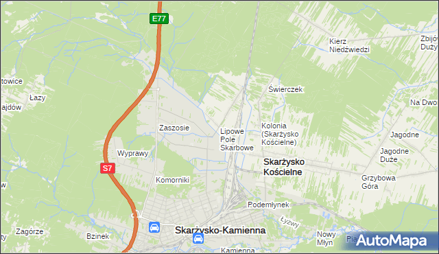 mapa Lipowe Pole Skarbowe, Lipowe Pole Skarbowe na mapie Targeo