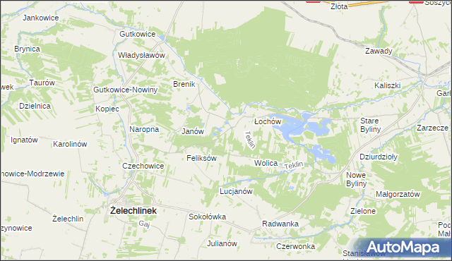 mapa Łochów Nowy, Łochów Nowy na mapie Targeo