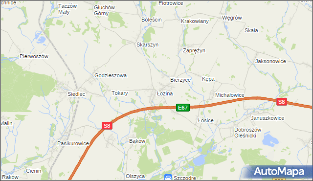 mapa Łozina, Łozina na mapie Targeo