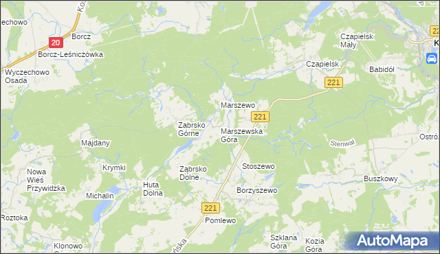 mapa Marszewska Góra, Marszewska Góra na mapie Targeo