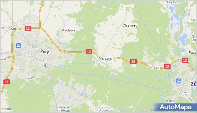 mapa Marszów, Marszów na mapie Targeo