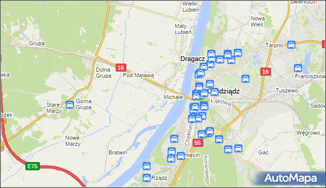 mapa Michale, Michale na mapie Targeo