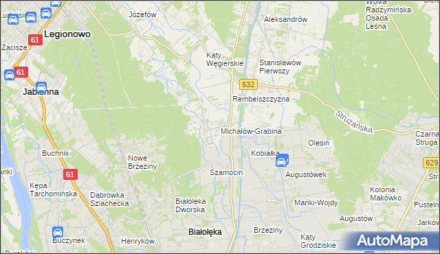 mapa Michałów-Grabina, Michałów-Grabina na mapie Targeo