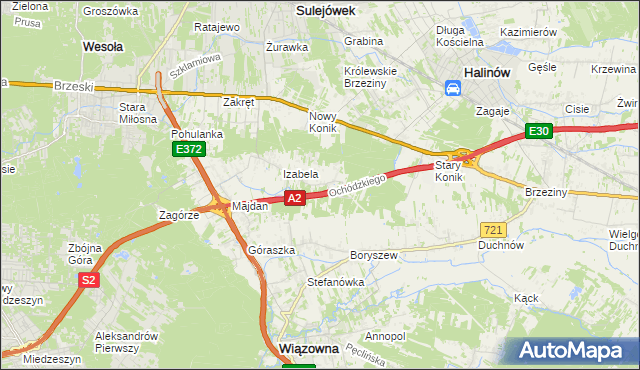 mapa Michałówek gmina Wiązowna, Michałówek gmina Wiązowna na mapie Targeo
