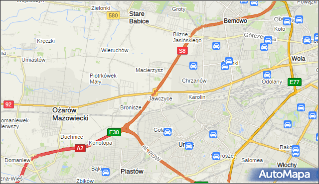 mapa Mory gmina Ożarów Mazowiecki, Mory gmina Ożarów Mazowiecki na mapie Targeo