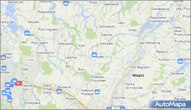 mapa Nidek, Nidek na mapie Targeo