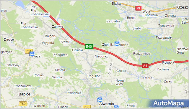 mapa Nieporaz, Nieporaz na mapie Targeo