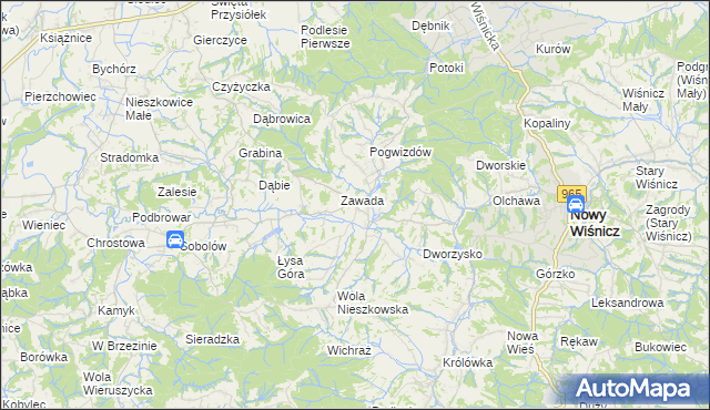 mapa Nieszkowice Wielkie, Nieszkowice Wielkie na mapie Targeo