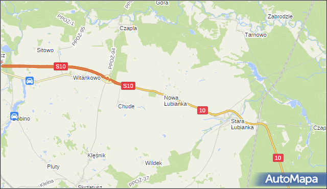 mapa Nowa Łubianka, Nowa Łubianka na mapie Targeo