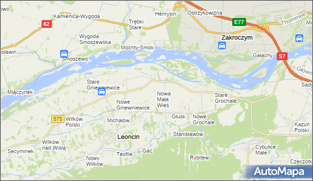 mapa Nowa Mała Wieś, Nowa Mała Wieś na mapie Targeo