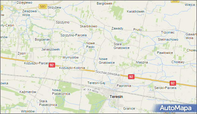 mapa Nowe Gnatowice, Nowe Gnatowice na mapie Targeo