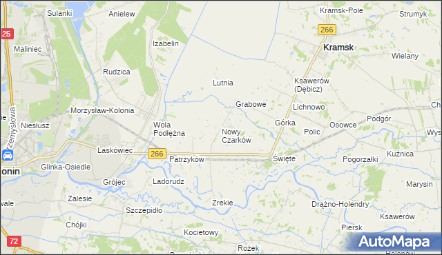 mapa Nowy Czarków, Nowy Czarków na mapie Targeo