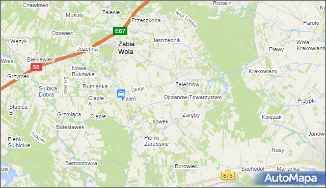 mapa Ojrzanów-Towarzystwo, Ojrzanów-Towarzystwo na mapie Targeo