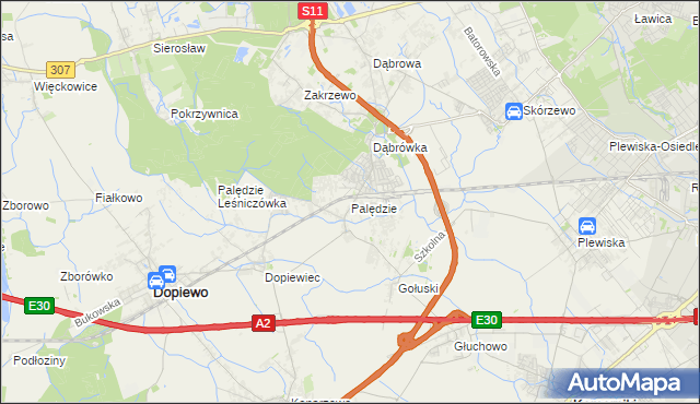mapa Palędzie, Palędzie na mapie Targeo