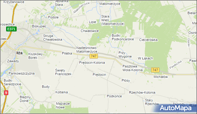 mapa Prędocinek, Prędocinek na mapie Targeo