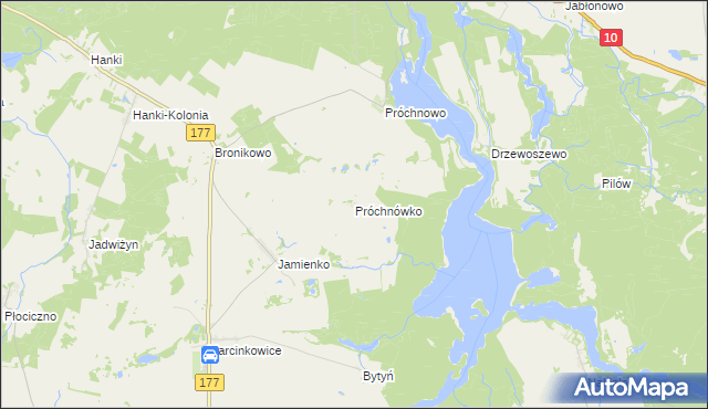 mapa Próchnówko, Próchnówko na mapie Targeo