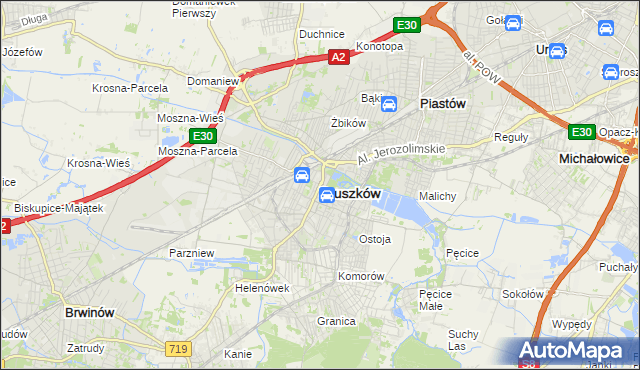 mapa Pruszków, Pruszków na mapie Targeo