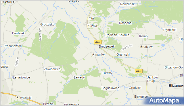 mapa Rokutów, Rokutów na mapie Targeo