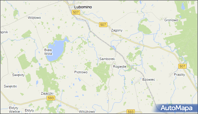 mapa Samborek, Samborek na mapie Targeo