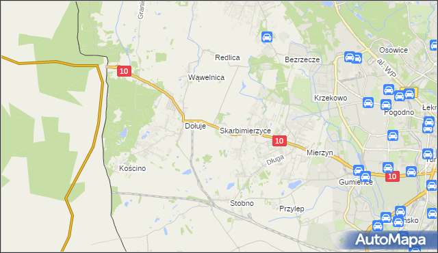 mapa Skarbimierzyce, Skarbimierzyce na mapie Targeo