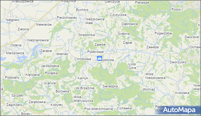 mapa Sobolów, Sobolów na mapie Targeo