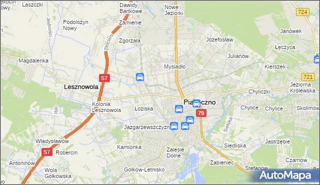 mapa Stara Iwiczna, Stara Iwiczna na mapie Targeo