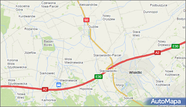 mapa Starowiskitki-Parcel, Starowiskitki-Parcel na mapie Targeo