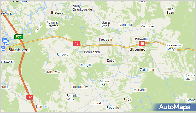 mapa Stromiecka Wola, Stromiecka Wola na mapie Targeo