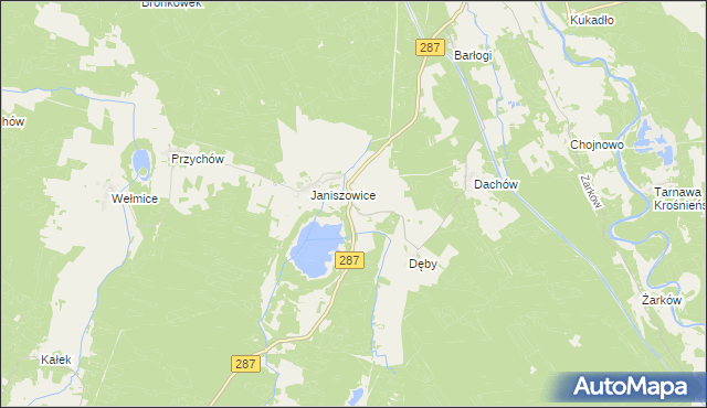 mapa Strużka gmina Bobrowice, Strużka gmina Bobrowice na mapie Targeo
