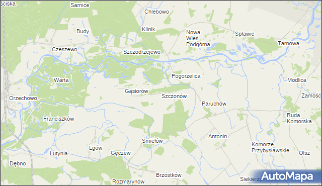 mapa Szczonów, Szczonów na mapie Targeo