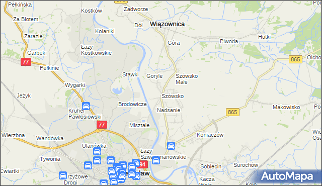 mapa Szówsko, Szówsko na mapie Targeo