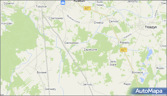 mapa Zapieczne, Zapieczne na mapie Targeo