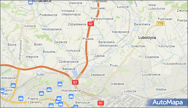 mapa Zastów, Zastów na mapie Targeo