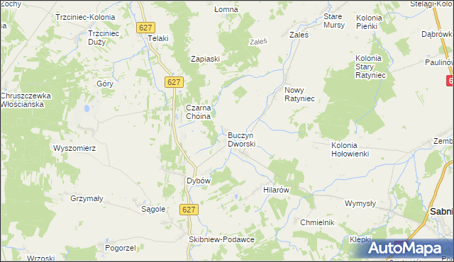 mapa Buczyn Dworski, Buczyn Dworski na mapie Targeo