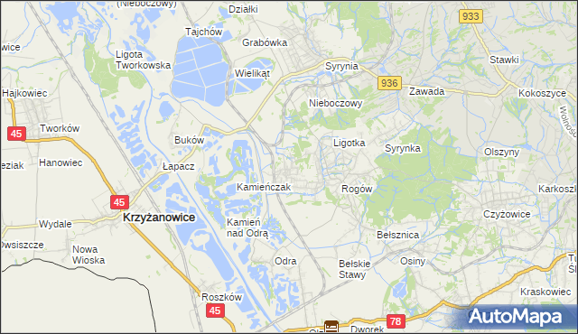 mapa Bluszczów, Bluszczów na mapie Targeo