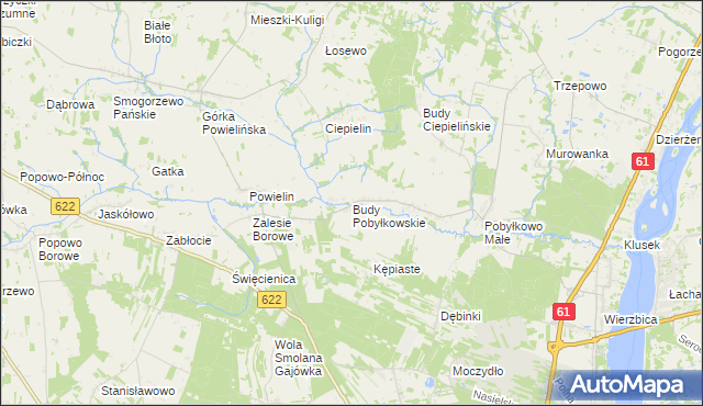mapa Budy Pobyłkowskie, Budy Pobyłkowskie na mapie Targeo