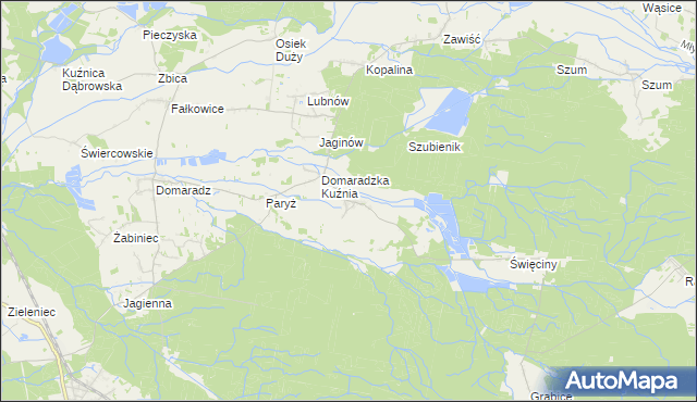 mapa Dąbrówka Dolna gmina Pokój, Dąbrówka Dolna gmina Pokój na mapie Targeo