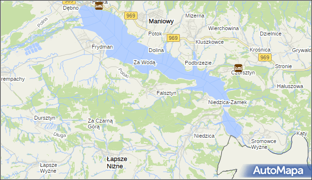 mapa Falsztyn, Falsztyn na mapie Targeo