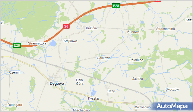 mapa Gąskowo, Gąskowo na mapie Targeo