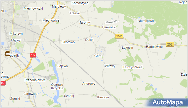 mapa Góra gmina Inowrocław, Góra gmina Inowrocław na mapie Targeo