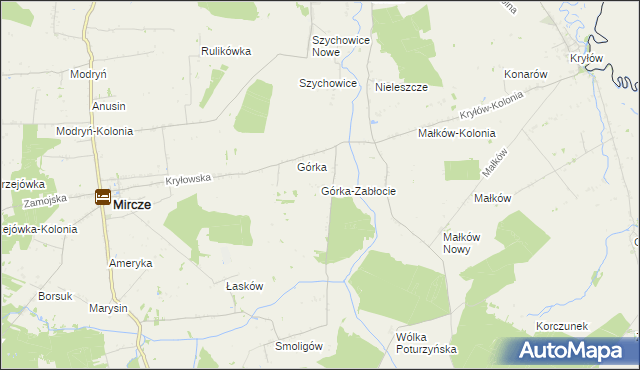 mapa Górka-Zabłocie, Górka-Zabłocie na mapie Targeo