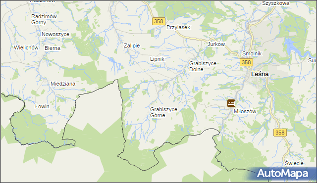 mapa Grabiszyce Średnie, Grabiszyce Średnie na mapie Targeo