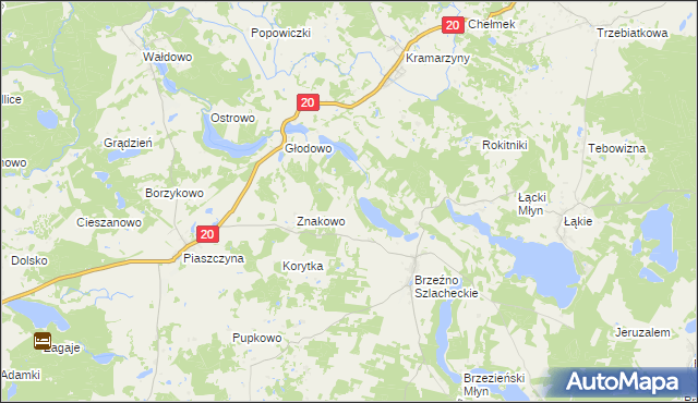 mapa Janowo gmina Lipnica, Janowo gmina Lipnica na mapie Targeo