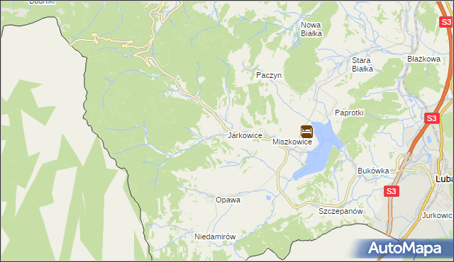 mapa Jarkowice, Jarkowice na mapie Targeo