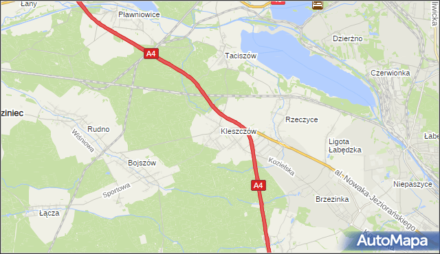 mapa Kleszczów gmina Rudziniec, Kleszczów gmina Rudziniec na mapie Targeo