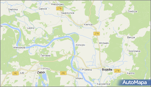 mapa Kliniczki, Kliniczki na mapie Targeo