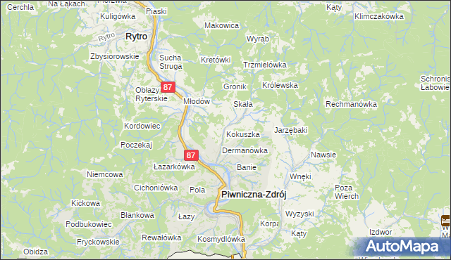 mapa Kokuszka, Kokuszka na mapie Targeo