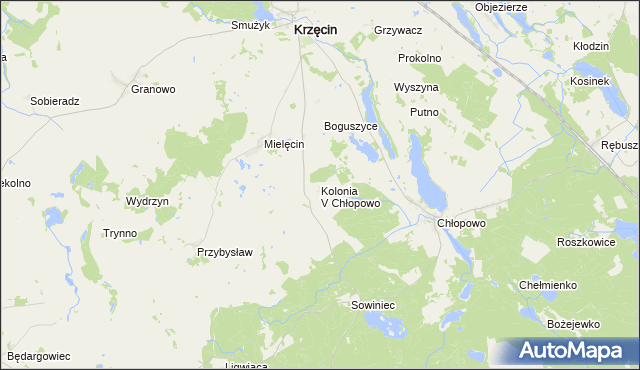 mapa Kolonia V Chłopowo, Kolonia V Chłopowo na mapie Targeo