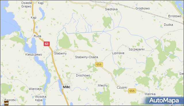 mapa Lipowy Dwór, Lipowy Dwór na mapie Targeo