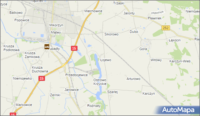 mapa Łojewo gmina Inowrocław, Łojewo gmina Inowrocław na mapie Targeo
